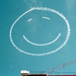 Smiley face in the sky.