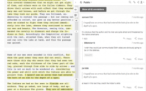 Screenshot of Hypothes.is annotation app.