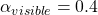 \alpha_{visible} =0.4