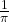 \tfrac{1}{\pi}