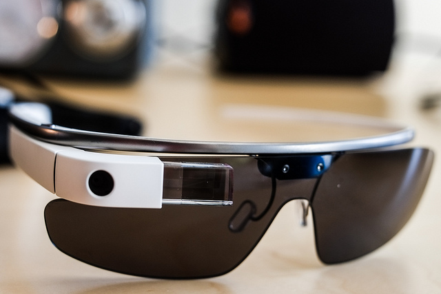 A pair of google glass