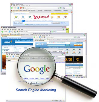 MSN, Yahoo!, AOL, and Google websites