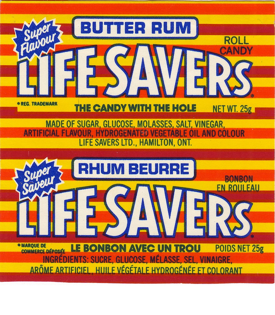 Life Savers Butter Run wrapper