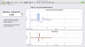 IRV: Peak of tidal volume to peak of inspiration. The Δ y value in this example is 2.92 Liters.