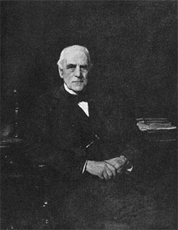 A photograph of Junius Spencer Morgan is shown.