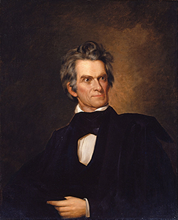 A portrait of John C. Calhoun is shown.