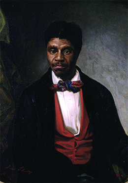 A portrait of Dred Scott is shown.